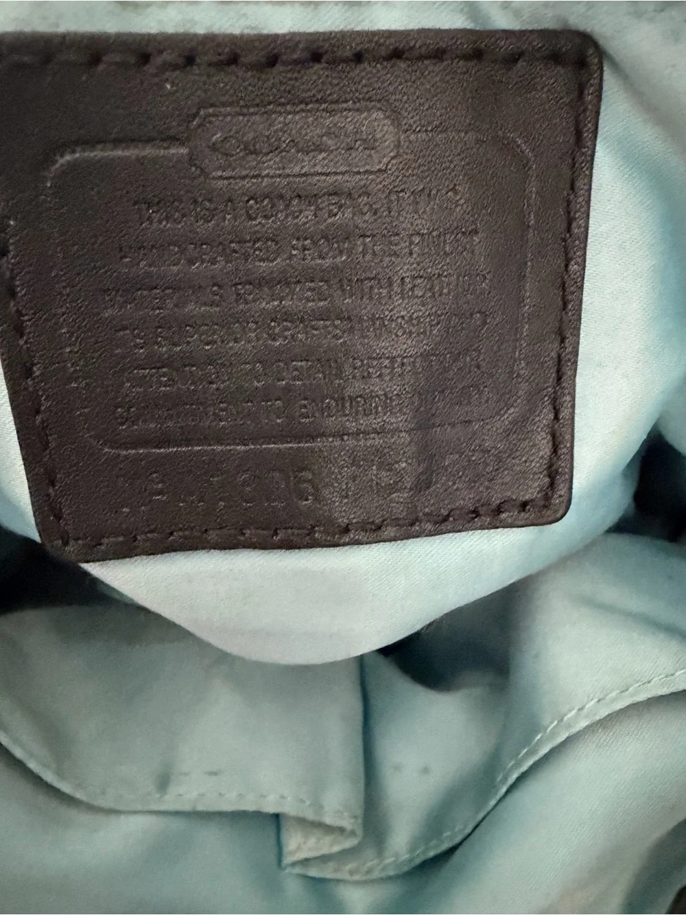 Coach Large Signature Canvas & Black Leather Hobo